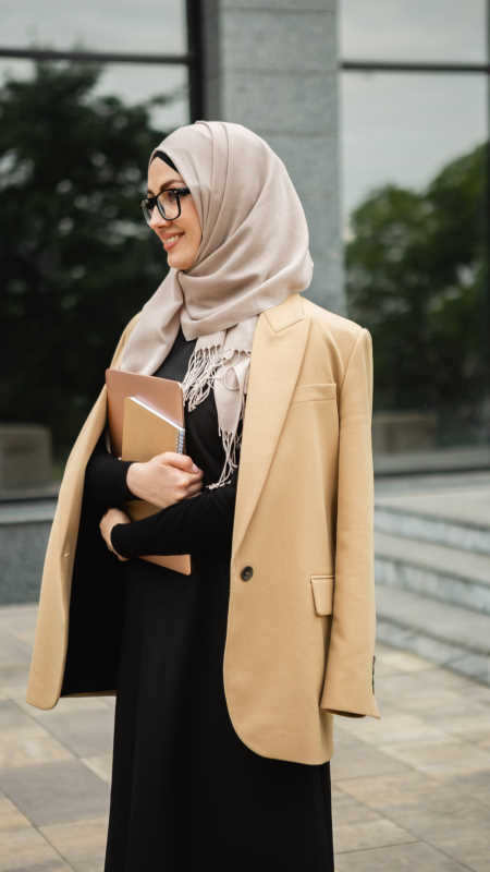 Muslim woman with blazer